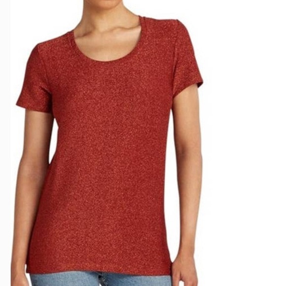 Scotch & Soda Tops - Scotch & Soda Maison Stargazer Lurex Glitter Shirt in Brick (M)